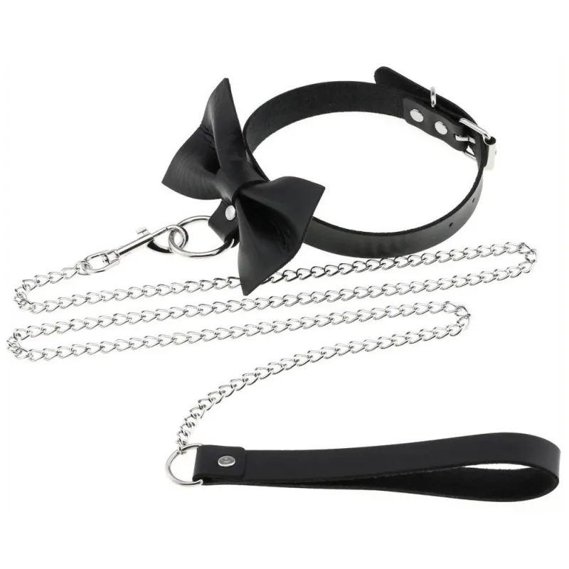 Joy Jewels Collier Laisse Bowy Slave Noir